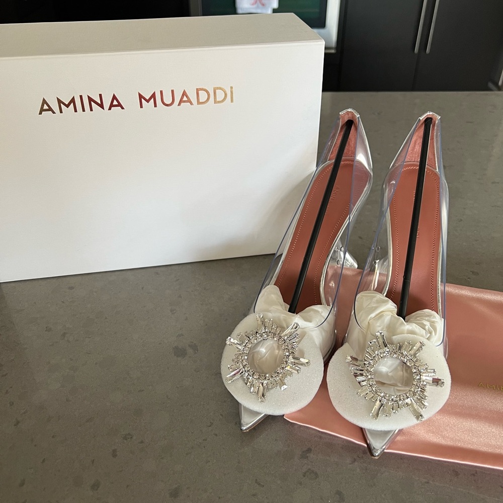 New Amina muaddi size 8.5 , 38.5
